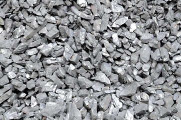 Coal anthracite enriched fine fraction is shot close-up.