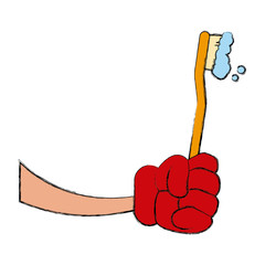 Toothbrush dental hygiene icon vector illustration graphic design