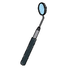 Mouth mirrow tool icon vector illustration graphic design