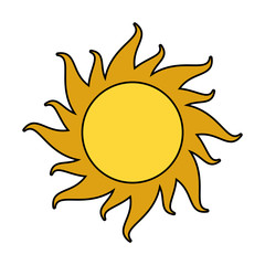 sun cartoon icon image vector illustration design 