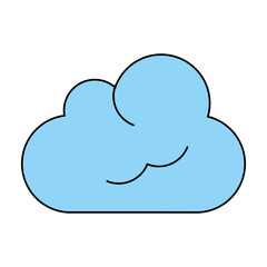 single cloud icon image vector illustration design 