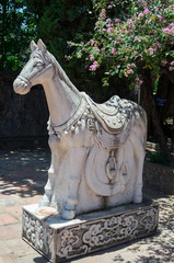Ancient horse statue at Hoa Lu ancient capital in Vietnam.