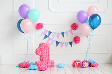 decoration for first birthday smash the cake