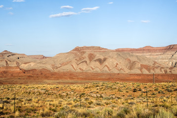 Colored mountains, San Juan valley, US Hwy 163 - Utah, USA