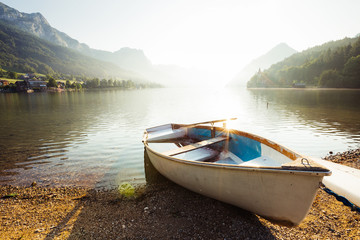 Location: resort Grundlsee, Liezen District of Styria, Austria, Alps. Europe. Beauty world.