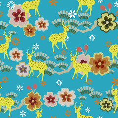repeated deer pattern