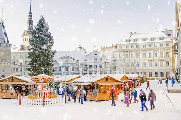 Christmas decoration at the Town Hall Square in Tallinn.
