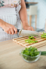 woman preparing a gazpacho