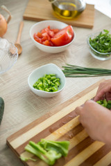woman preparing a gazpacho