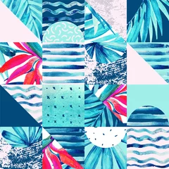 Foto op Canvas Abstract summer seamless pattern. © Tanya Syrytsyna