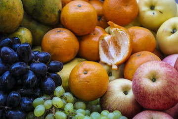 Naklejka na ściany i meble Fresh fruit on the market