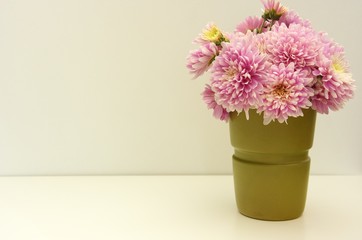 chrysanthemums in a vase
