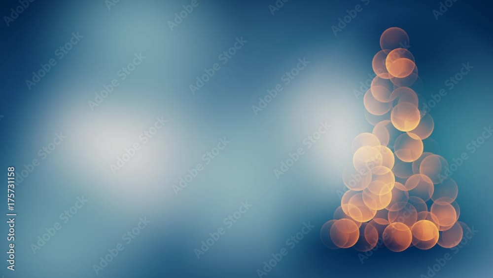 Canvas Prints defocused christmas tree with colorful lights bokeh. 4k
