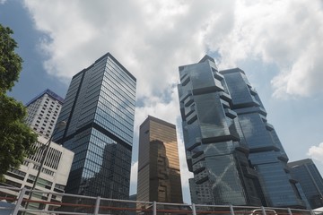 Fototapeta premium Skyscraper of the business area in Hong Kong
