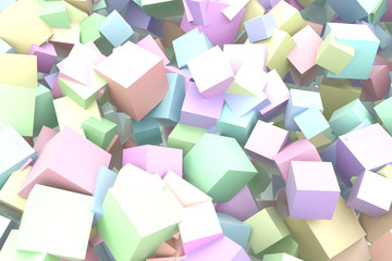 Abstract background of polygons pastel multicolor background for wall paper.3d rendering