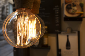 Visible Wire Element in Light Bulb
