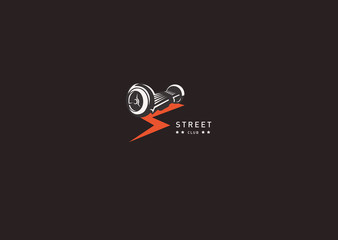 Creative modern logo, gyroscooter electric transport