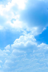 blue sky for background.