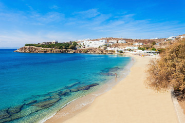Mykonos island beach, Greece - obrazy, fototapety, plakaty