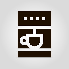 Isolated flat vector icon of automatic coffee making machine