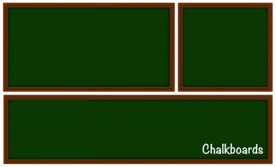 Chalkboards in three different sizes