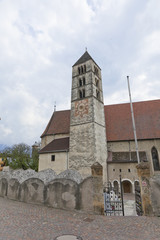 Südtirol- Impressionen, Kirche in Schluderns im Vinschgau