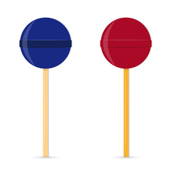 Icons lollipops on white background