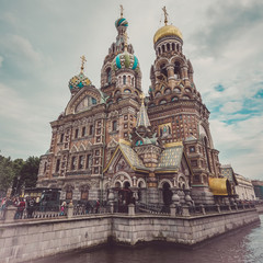 Fototapeta na wymiar The Church of the Savior on Blood in St. Petersburg