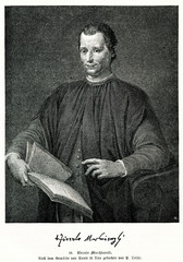 Portrait of Niccolò Machiavelli, italian diplomat, by Santi di Tito (from Spamers Illustrierte Weltgeschichte, 1894, 5[1], 111)