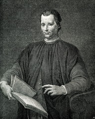 Portret Niccolò Machiavelli, włoski dyplomata, autorstwa Santi di Tito (z ilustrowanej historii świata Spamera, 1894, 5 [1], 111) - 175738988