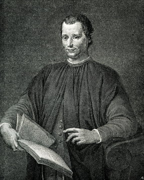Portrait of Niccolò Machiavelli, italian diplomat, by Santi di Tito (from Spamers Illustrierte Weltgeschichte, 1894, 5[1], 111)