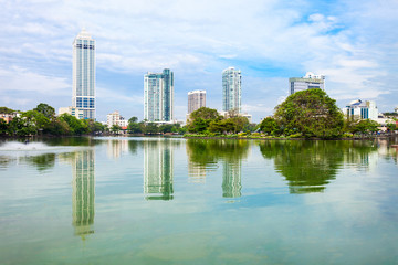 Fototapeta na wymiar Colombo city skyline view