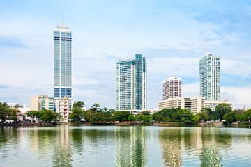 Fototapeta na wymiar Colombo city skyline view