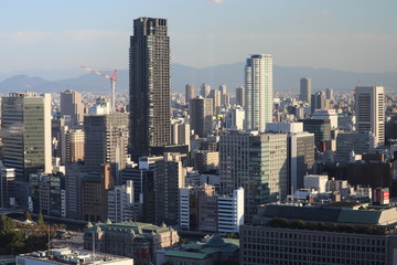 Obraz premium 大阪の北浜周辺の遠景