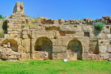 Ruins of the ancient Roman city of Caesarea. Israel