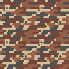 Fototapeta premium Military Seamless Pattern. Camouflage Background. Camo Fashion Texture. Army Uniform. Vector illustration