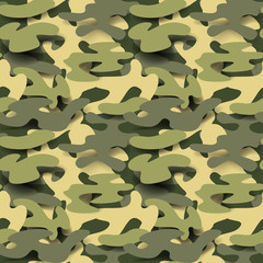 Fototapeta premium Military Seamless Pattern. Camouflage Background. Camo Fashion Texture. Army Uniform. Vector illustration
