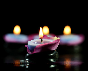 Lighted candles