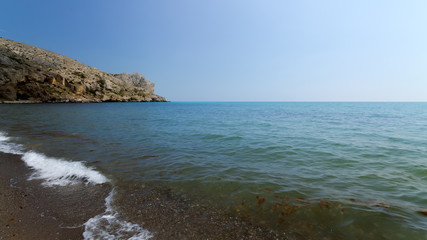Cape Alchak evening photo / Crimea cloudless evening landscape