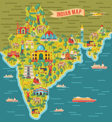 India map. Vector illustration