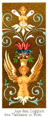 Naklejka premium Ornament from Vatican loggias (from Meyers Lexikon, 1896, 13/248/249)