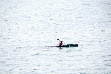 Fototapeta na wymiar Canoa training