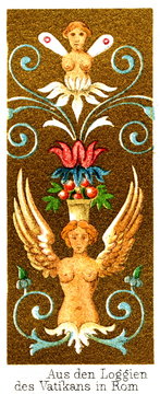 Ornament from Vatican loggias (from Meyers Lexikon, 1896, 13/248/249)