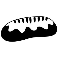 Isolated bread silhouette