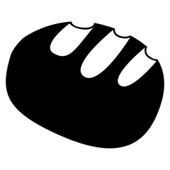 Isolated bread silhouette