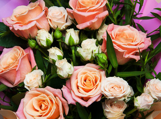 Bouquet of pink roses