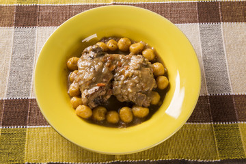 Roasted gnocchi with chicken.