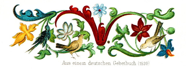 Ornament from the german prayer book, 1520 (from Meyers Lexikon, 1896, 13/248/249)