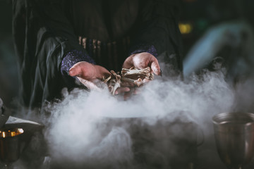 Bones In Witch's Hands