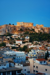 Obraz premium Athens skyline rooftop night